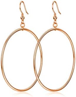 Hoop Earrings for Women Large Gold Plated Statement