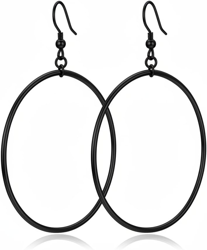 Hoop Earrings for Women Large Gold Plated Statement