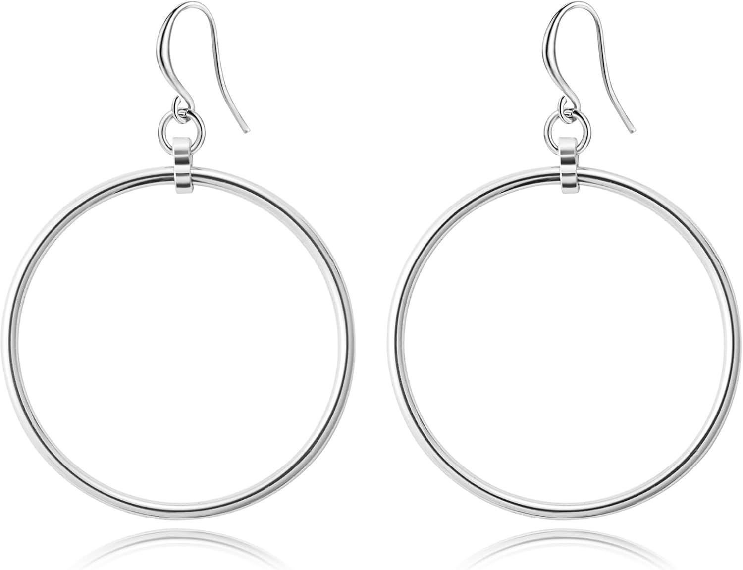 Geometric Drop Earrings for Women 14K Gold Plated Minimalist