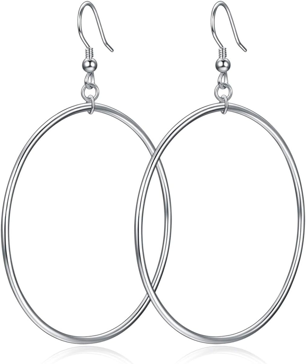 Hoop Earrings for Women Large Gold Plated Statement