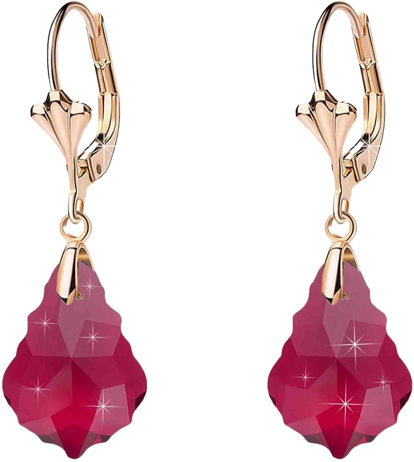 Drop Earrings for Women Gold Plated Crystal Baroque Style