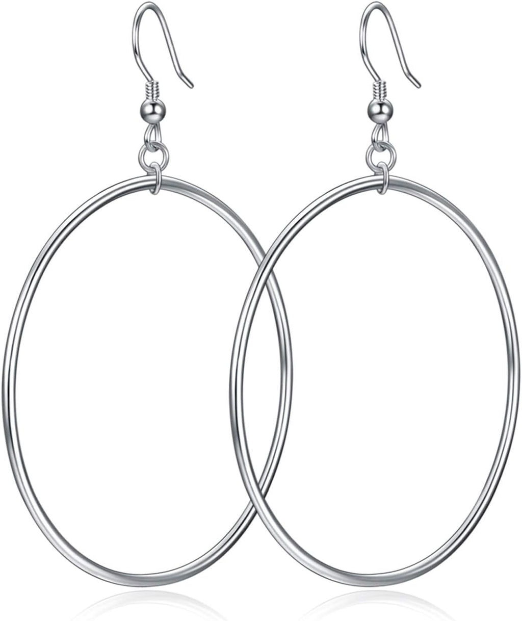 Hoop Earrings for Women Large Gold Plated Statement