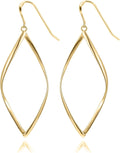 Infinity Hoop Earrings for Women 14K Gold Plated Lightweight Dangle