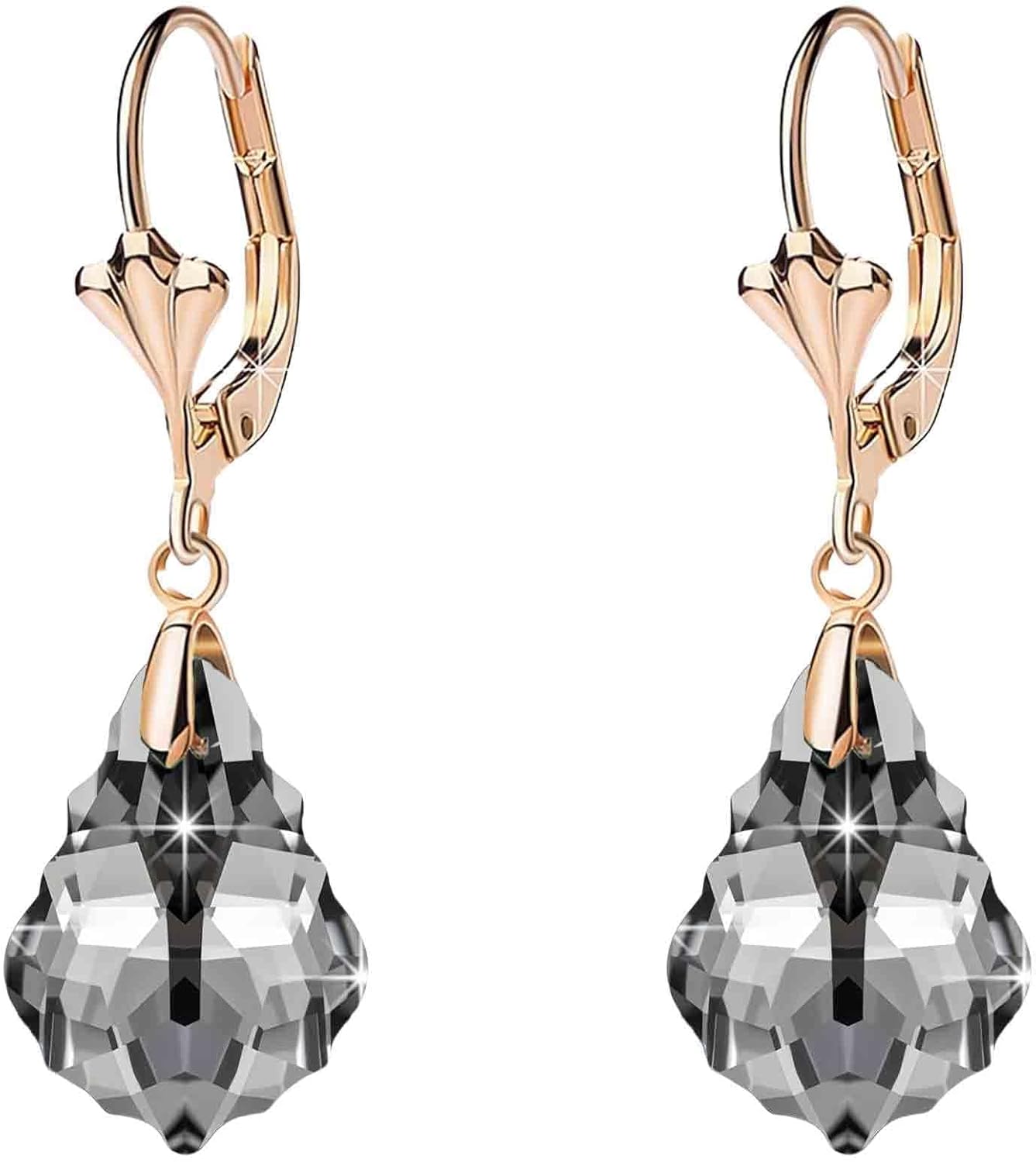 Drop Earrings for Women Gold Plated Crystal Baroque Style