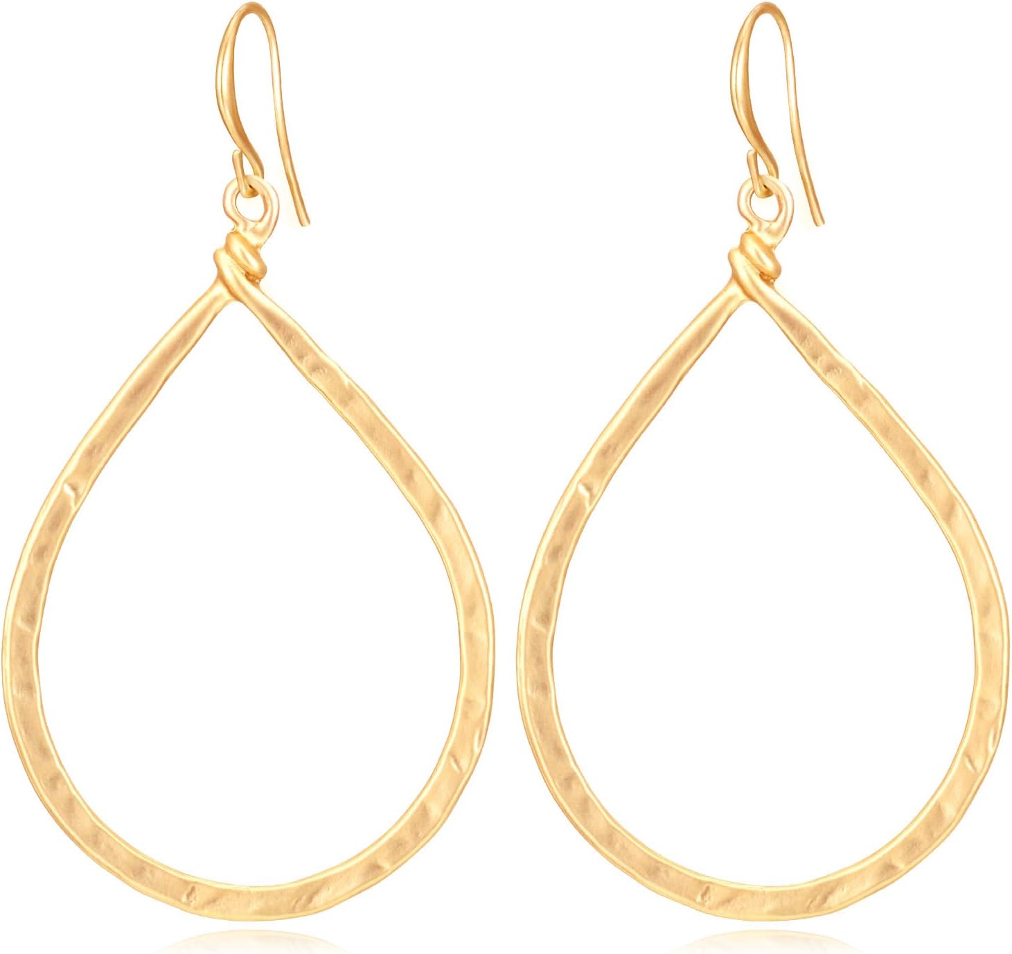 Geometric Drop Earrings for Women 14K Gold Plated Minimalist