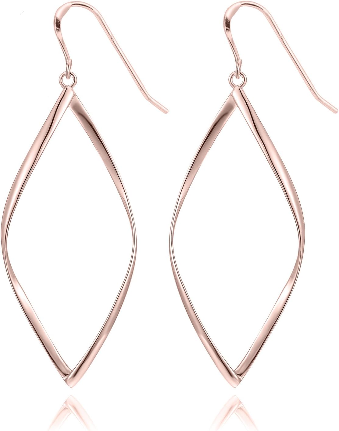 Infinity Hoop Earrings for Women 14K Gold Plated Lightweight Dangle