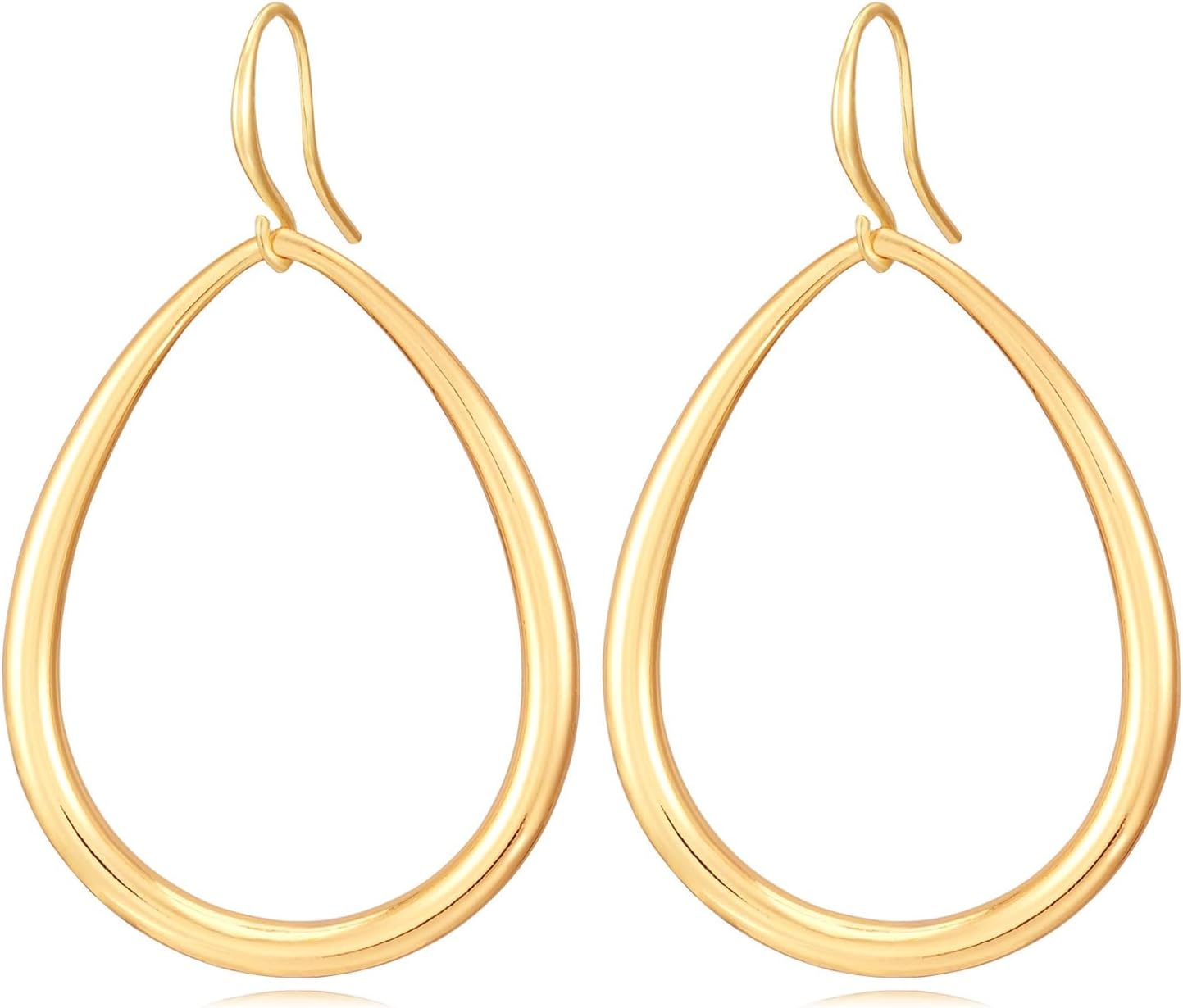 Geometric Drop Earrings for Women 14K Gold Plated Minimalist