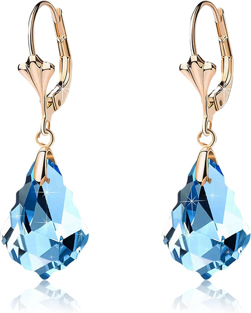 Drop Earrings for Women Gold Plated Crystal Baroque Style