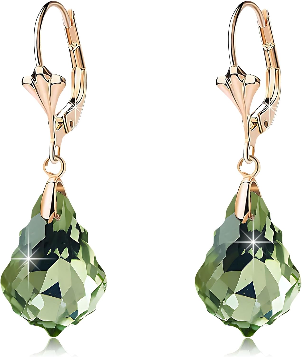 Drop Earrings for Women Gold Plated Crystal Baroque Style
