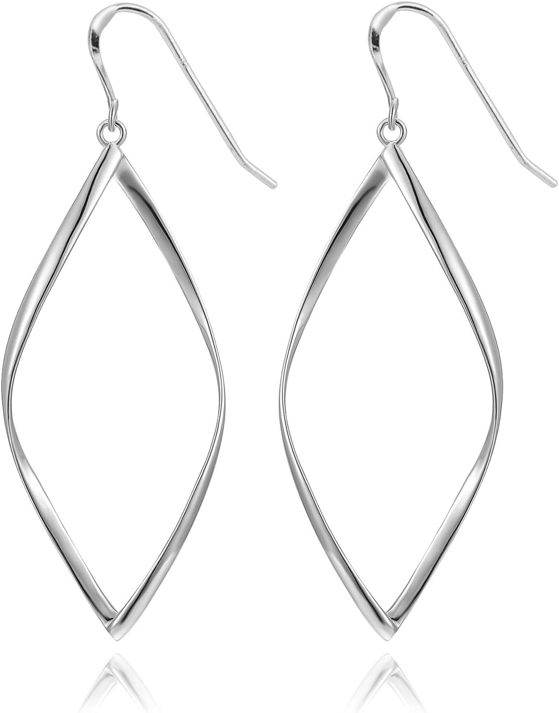 Infinity Hoop Earrings for Women 14K Gold Plated Lightweight Dangle