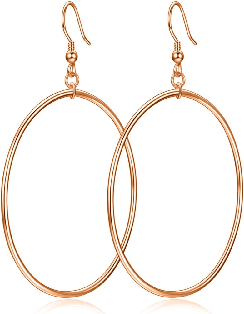 Hoop Earrings for Women Large Gold Plated Statement
