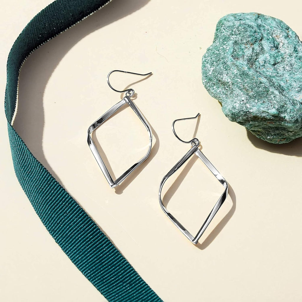Infinity Hoop Earrings for Women 14K Gold Plated Lightweight Dangle